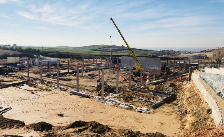 Avanzan las obras del futuro centro comercial de Algete