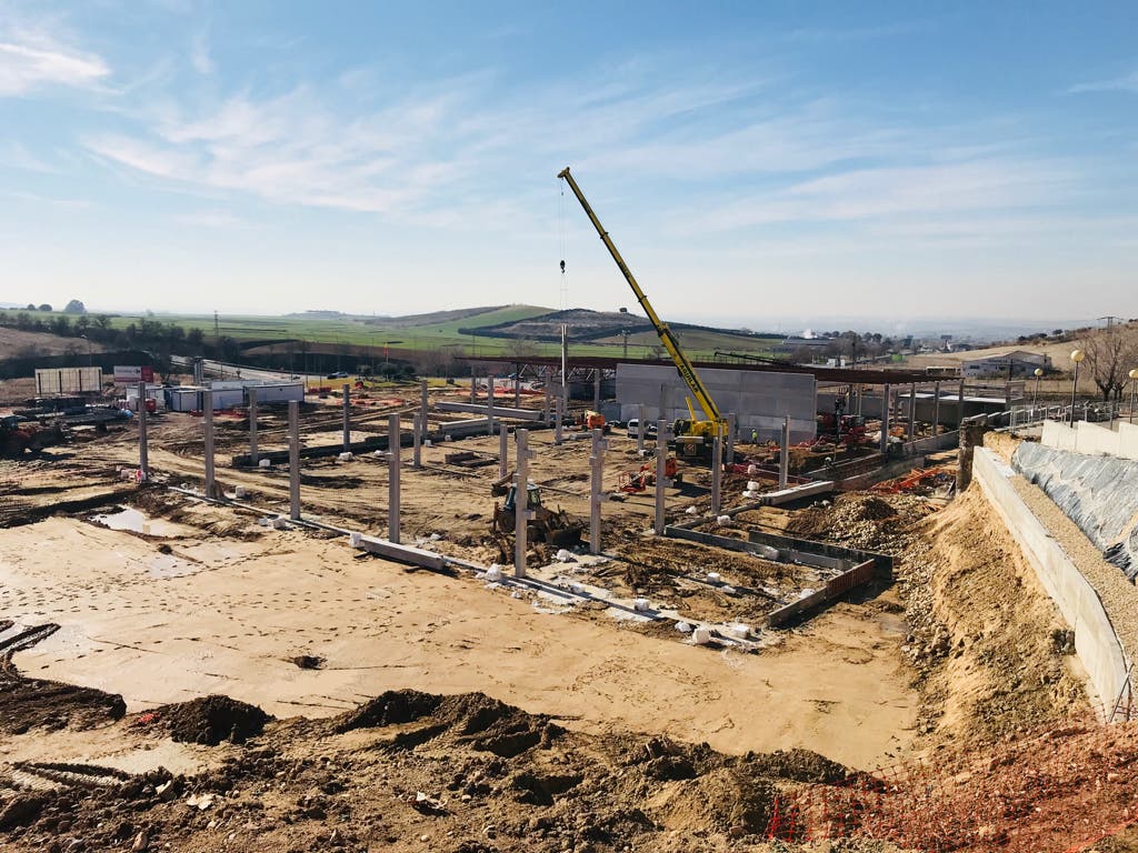 Avanzan las obras del futuro centro comercial de Algete