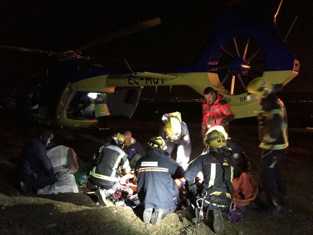 Una persona herida tras precipitarse en parapente en Guadalajara