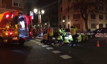 Un joven sufre un grave accidente de moto en Madrid