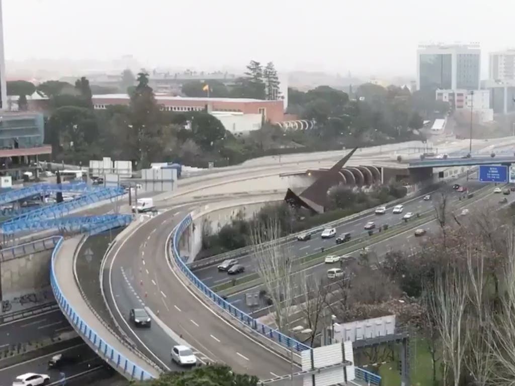 La nieve pasa de puntillas por el Corredor del Henares