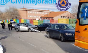 Aparatoso accidente de tráfico en Mejorada del Campo