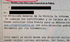 La Policía advierte: si recibes un correo como este no es un bulo