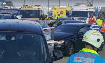 Ocho heridos en un accidente múltiple en la M-50