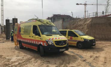 Herido un trabajador de una obra tras caer desde tres metros de altura