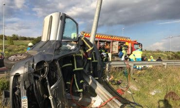 Una mujer y dos niños, heridos en un accidente en la M-607