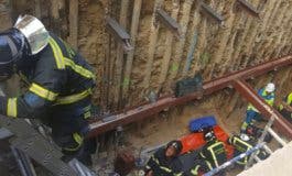 Herido grave un trabajador al caer dentro de un forjado de una obra