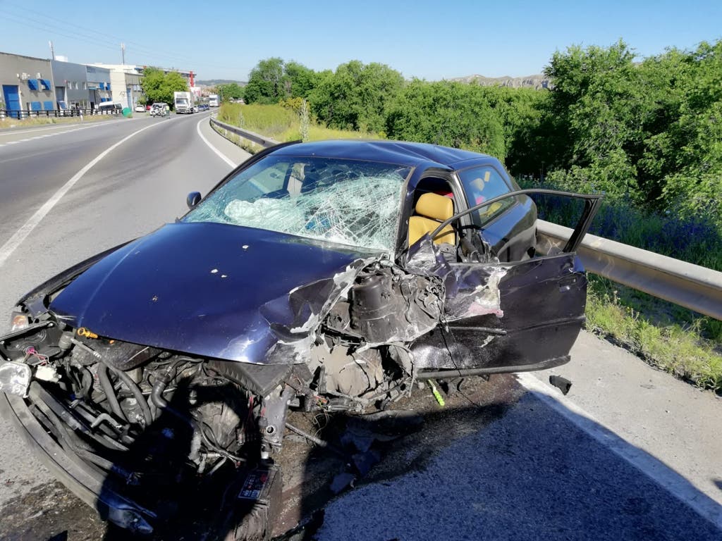 Un herido tras un aparatoso accidente en Arganda del Rey 