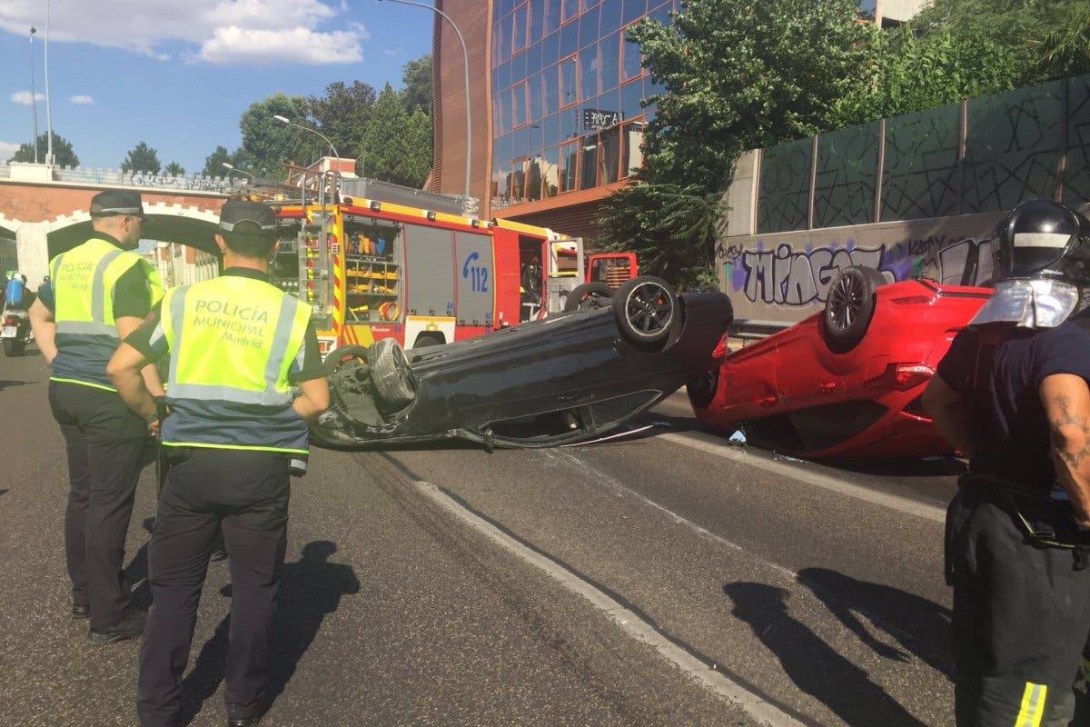 Dos heridos en un aparatoso accidente en la A-2