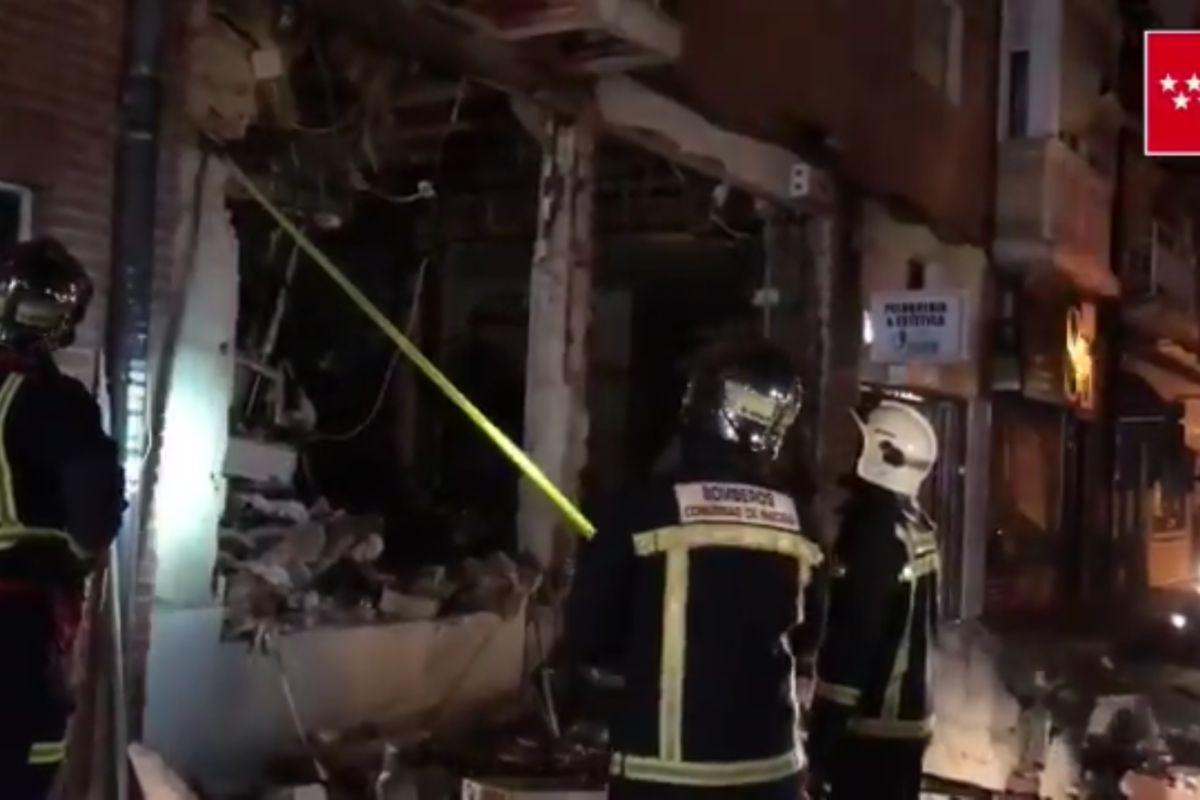 Una explosión destruye por completo un restaurante chino en Pozuelo