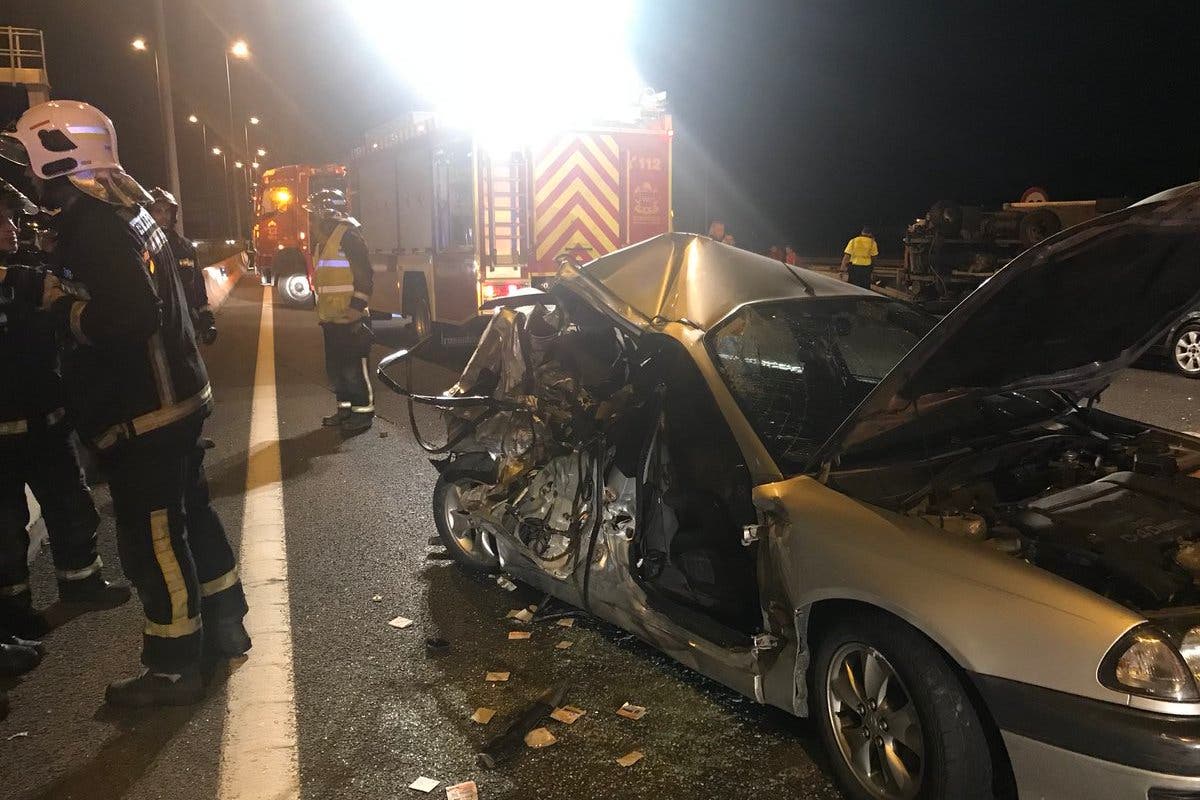 Tres heridos en un accidente múltiple en la A-2, Alcalá de Henares