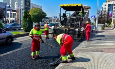 La operación asfalto de Torrejón llega a la Avenida de la Constitución
