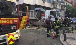 Un camión sin frenos provoca el pánico en Madrid 