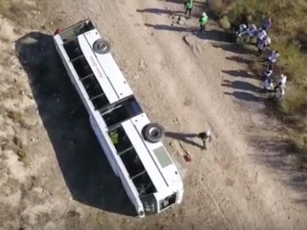 Resuelto el misterio del autobús volcado en Mejorada del Campo 
