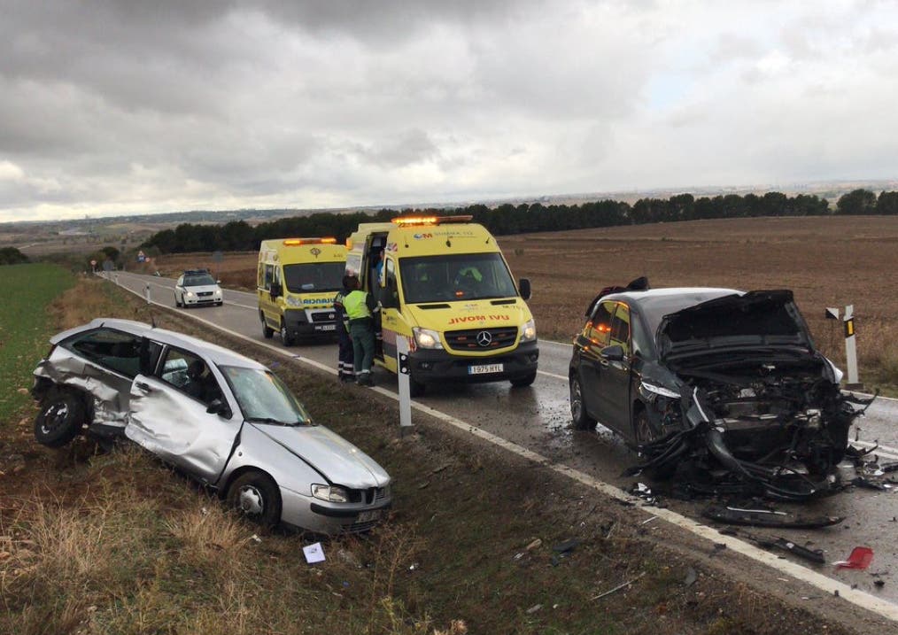 Un herido grave y tres leves en un accidente en Paracuellos de Jarama