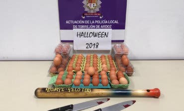 La Policía de Torrejón incautó varias docenas de huevos a menores en Halloween