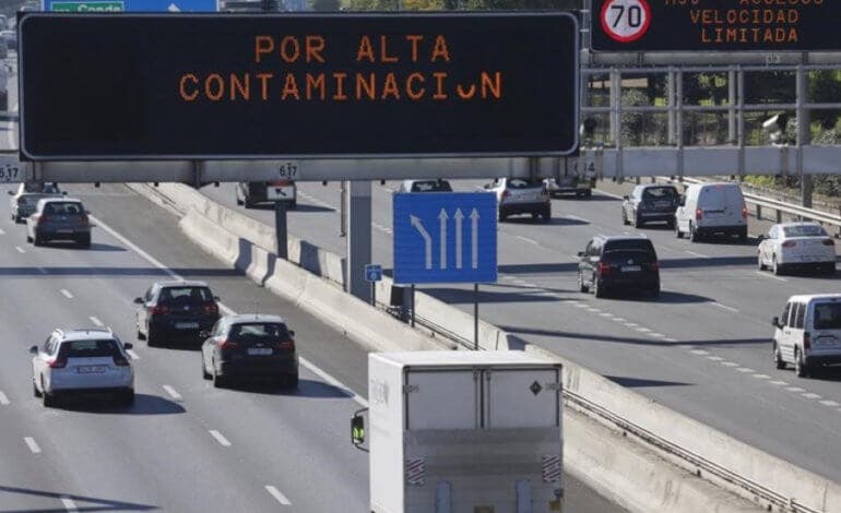 Activado el protocolo de contaminación en Madrid este martes