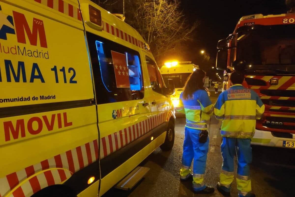 Diez afectados por inhalación de humo en un incendio en Leganés