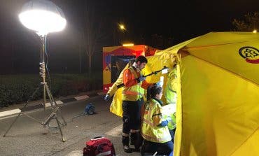 Un joven sufre un grave accidente de moto en Madrid