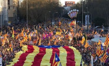 El independentismo llena de esteladas las calles de Madrid