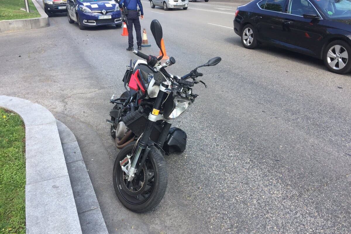 Grave accidente de moto en Madrid