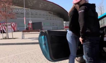 Torbe rueda una escena de cine para adultos frente al Wanda Metropolitano