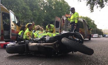 Tres heridos al chocar dos motos en Madrid 