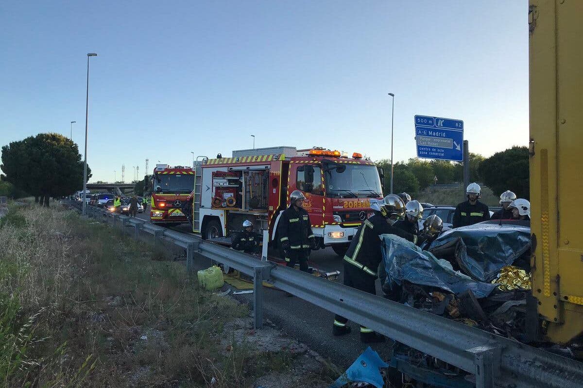 Un jabalí ha provocado el accidente mortal de la M-50