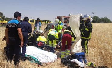 Herida grave al volcar su coche en Los Santos de la Humosa