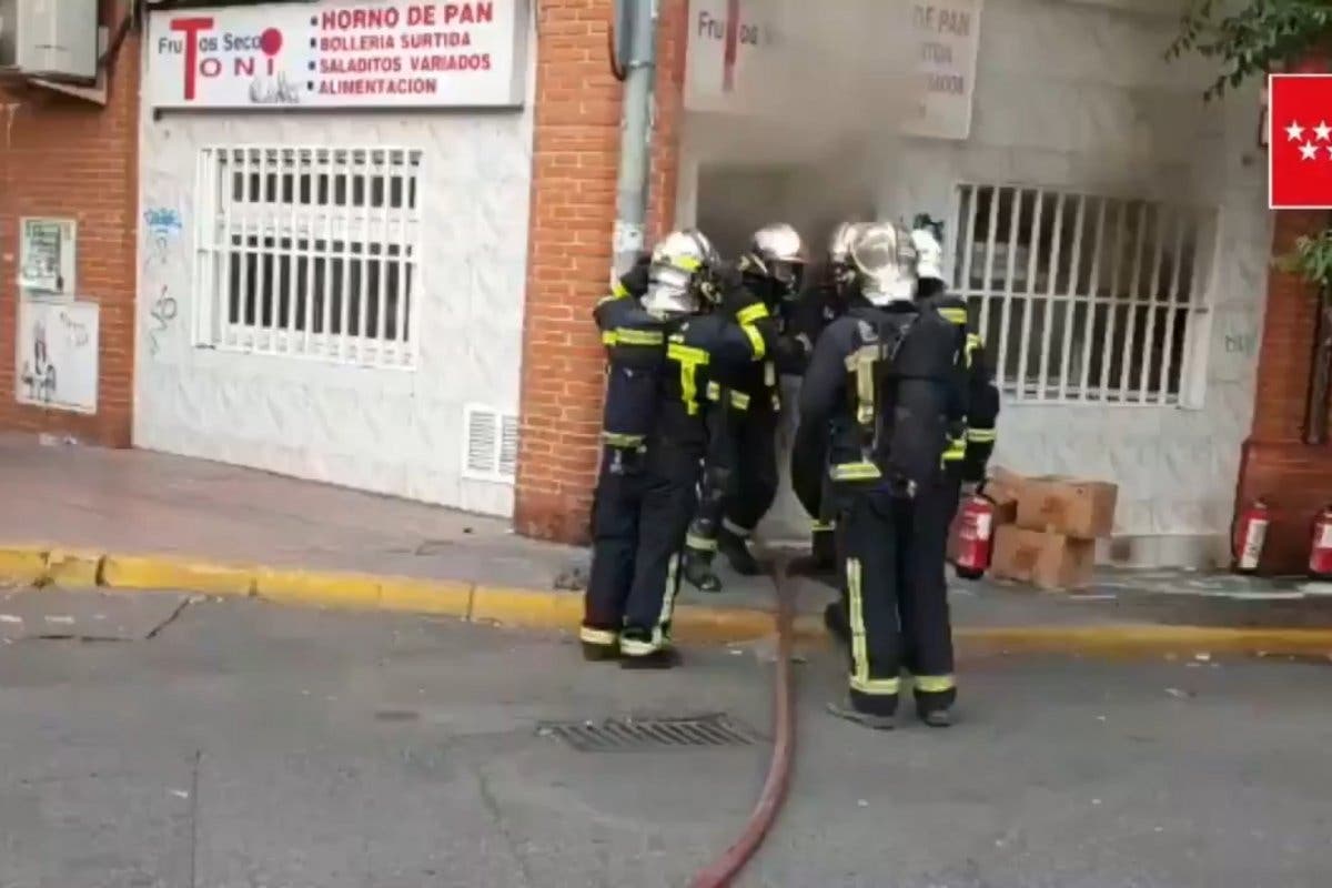 Incendio en una tienda de frutos secos de Mejorada del Campo