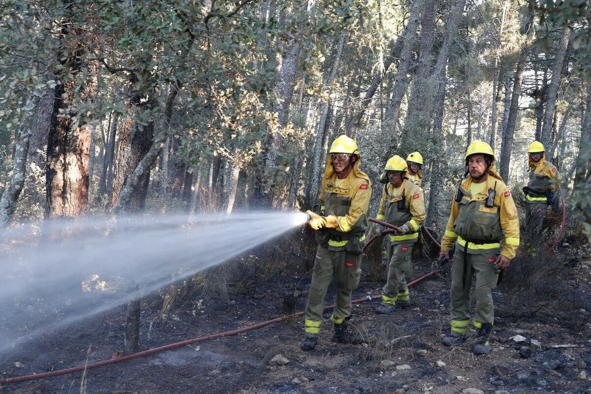 Extinguido por completo el mayor incendio forestal de este siglo en Madrid