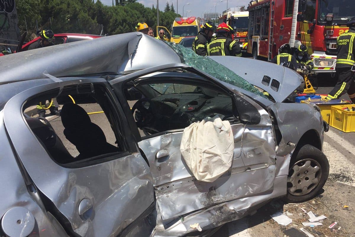 Siete heridos en un accidente múltiple en la A-42