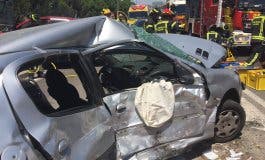Siete heridos en un accidente múltiple en la A-42
