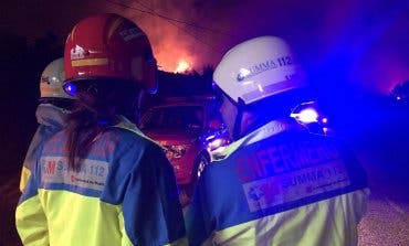 Un incendio en El Berrueco obliga a desalojar varias viviendas