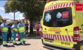 Herido grave un motorista al chocar contra una valla en Getafe