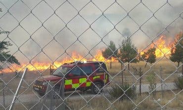 Declarado un incendio en el Parque del Humedal de Coslada