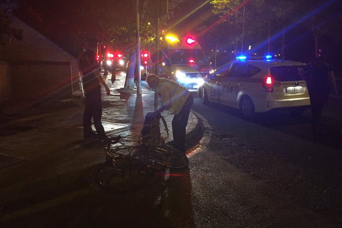 Grave accidente de bici en Moratalaz