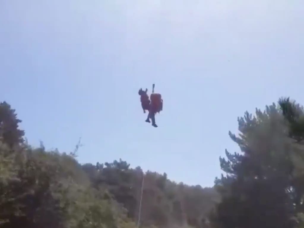 Rescatado un anciano herido cuando practicaba senderismo en Cercedilla