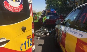 Muere un motorista en un accidente en la calle Alcalá