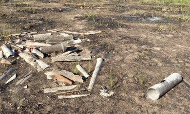 El incendio del Humedal de Coslada deja al descubierto residuos de amianto