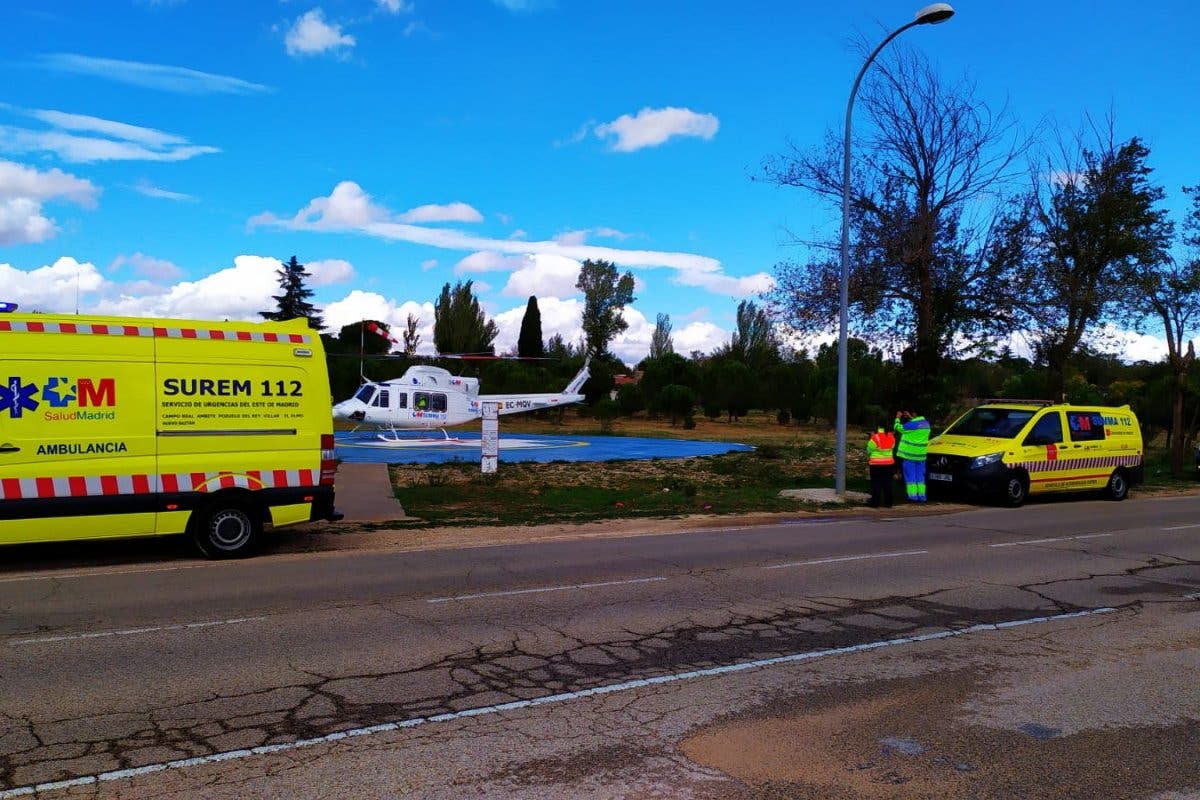 Herido grave en Eurovillas al precipitarse desde el techo de una furgoneta