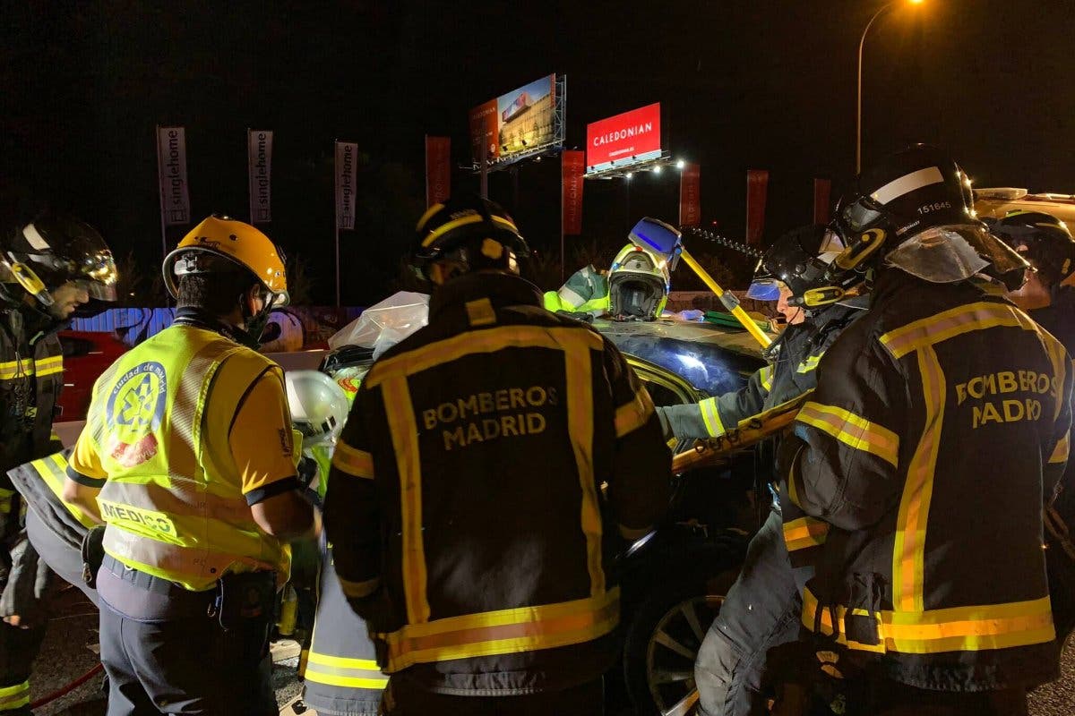 Ocho heridos en un accidente en el Bus-VAO de la A-6