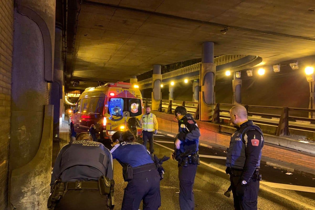 Grave accidente de moto en el túnel de María de Molina