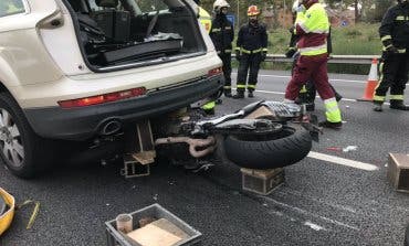 Herido grave un motorista en un accidente múltiple en la A-42