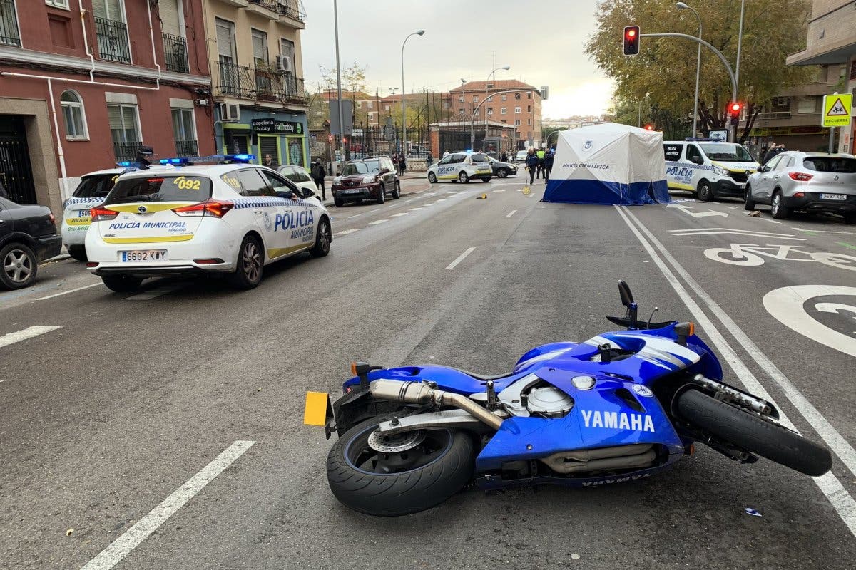 Muere un hombre de 79 años atropellado por una moto en Madrid