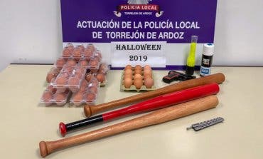 La Policía de Torrejón incautó huevos y bates de béisbol en Hallowen
