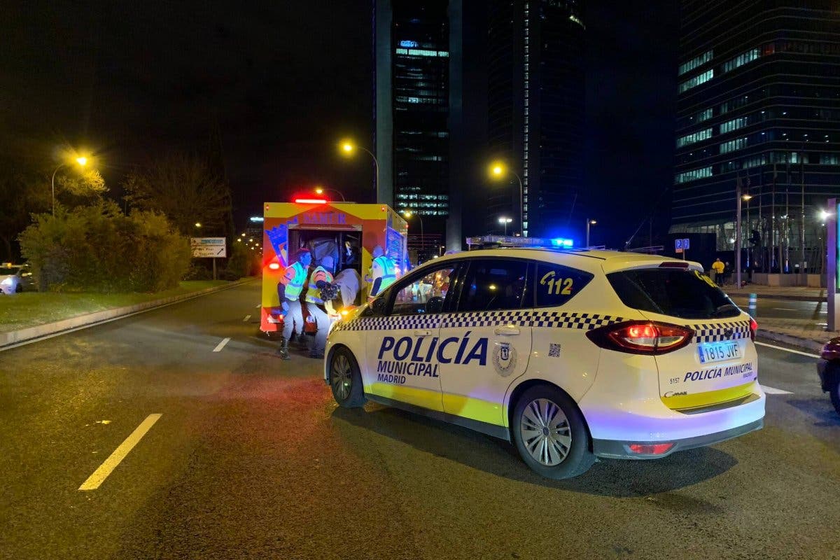 Herido muy grave un motorista en el Paseo de la Castellana