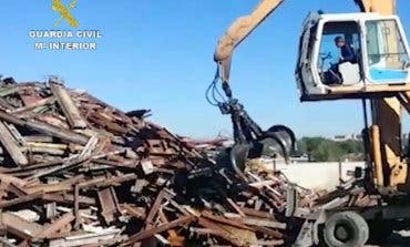 Hallan en San Fernando de Henares 35 toneladas de vías de tren robadas