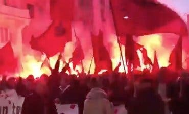 Los trabajadores de la EMT cortaron la Gran Vía para exigir diálogo