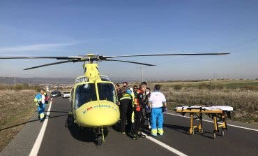 Un motorista sufre la amputación de una pierna en un accidente en la M-522